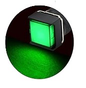 Green Illuminated 12VDC Momentary Push Button
